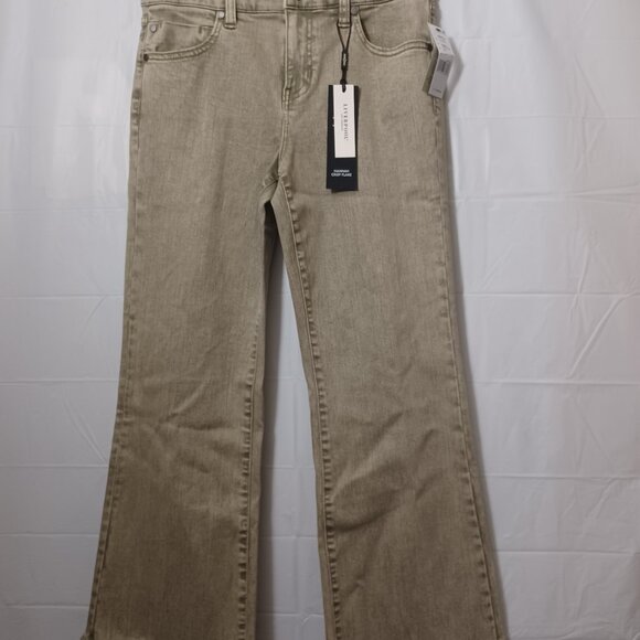 Liverpool Denim - LIVERPOOL HANNAH CROP FLARE FRAY HEM MINERAL LAUREL OLIVE SIZE 4/27